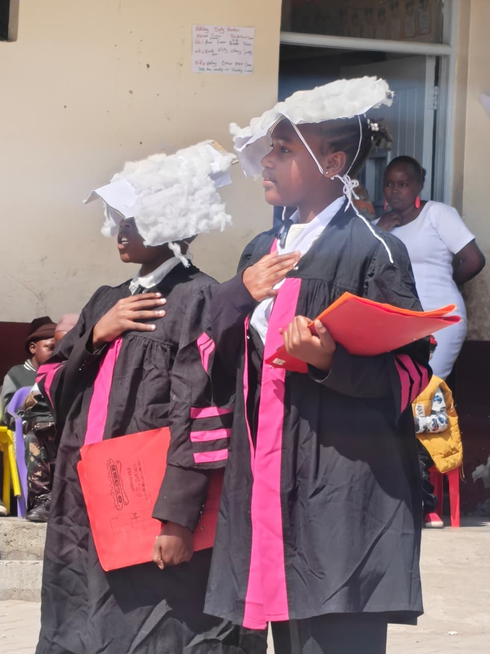 Learners dressed as lawyers on career day